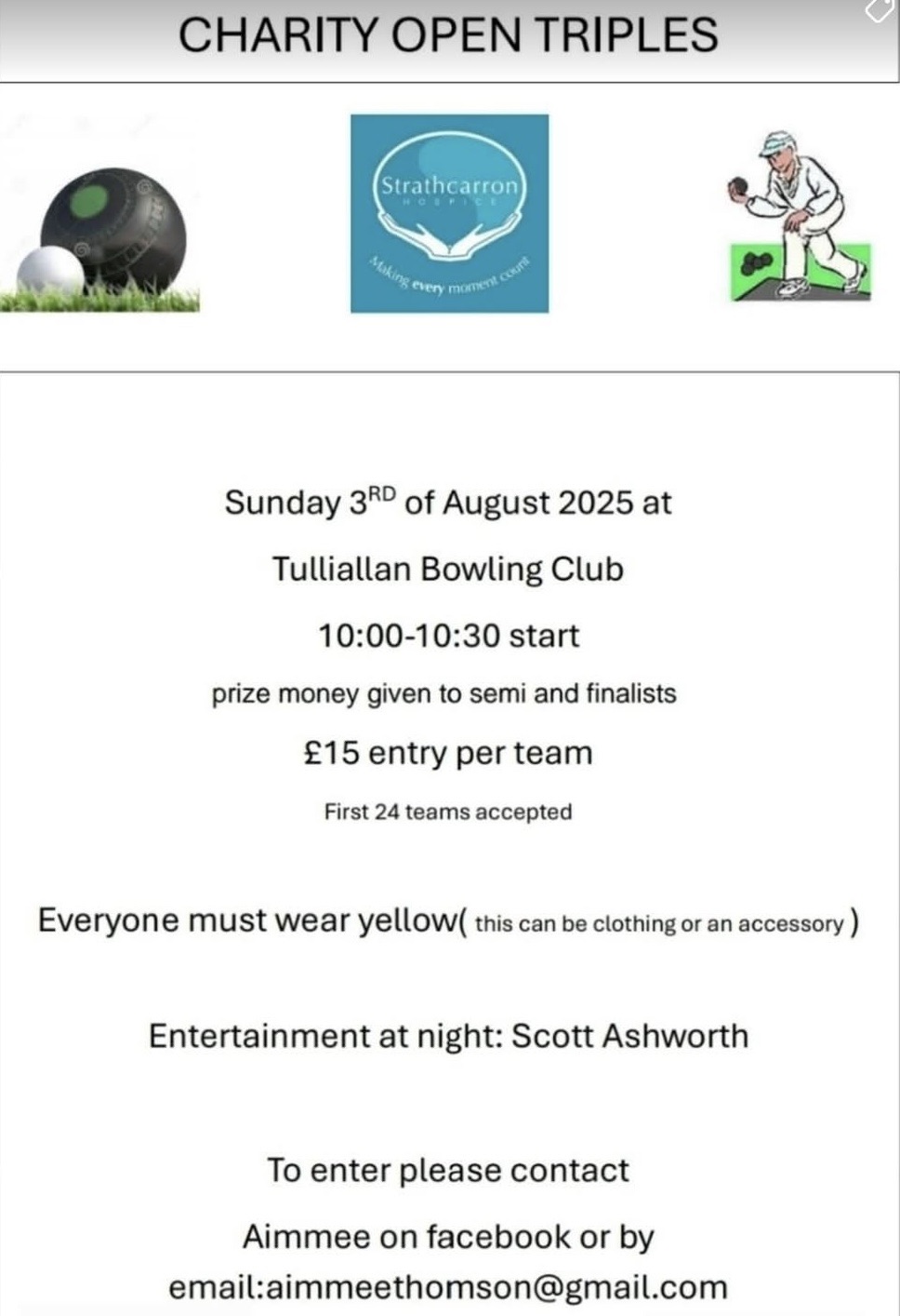 Charity Open Triples flyer