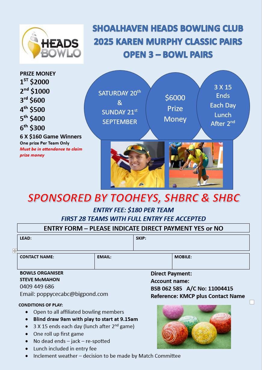 Karen Murphy Classic Pairs flyer
