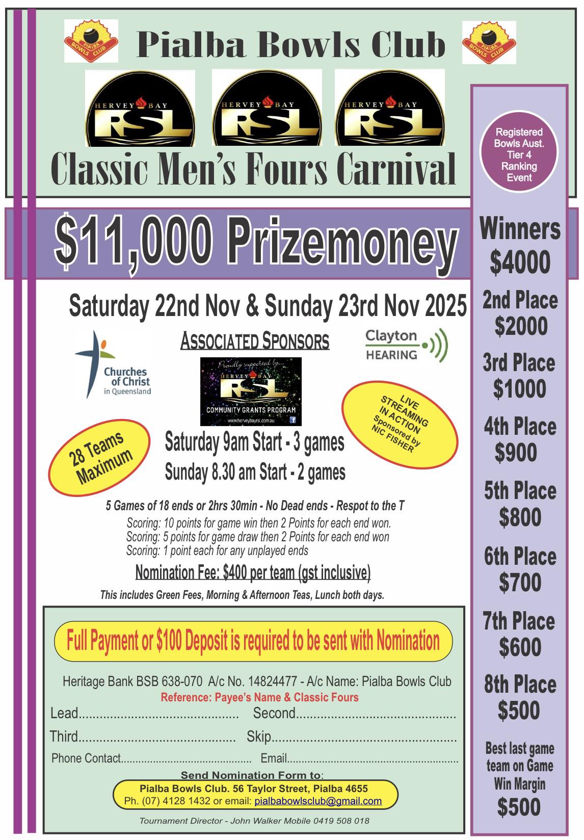 Classic Mens Fours Carnival
