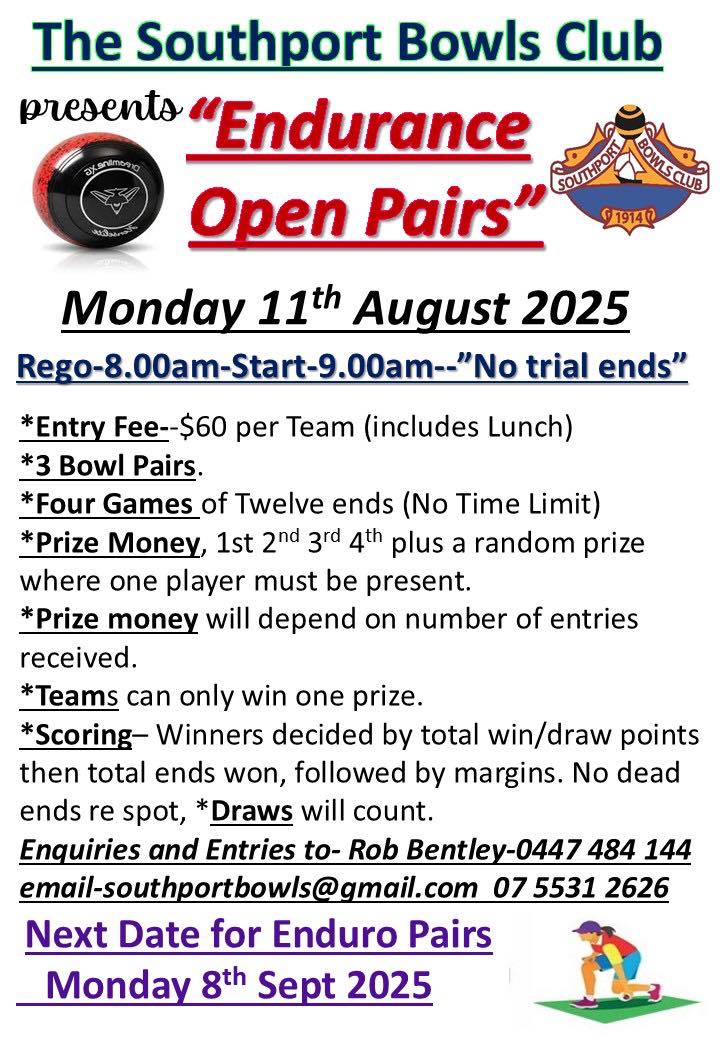 Endurance Open Pairs flyer