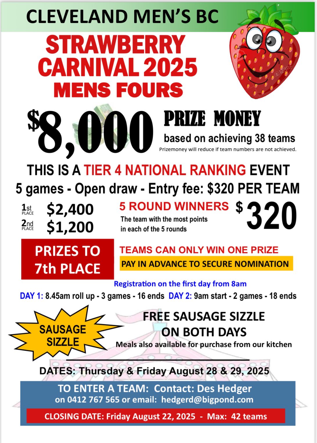 Strawberry Carnival 2025 Mens Fours