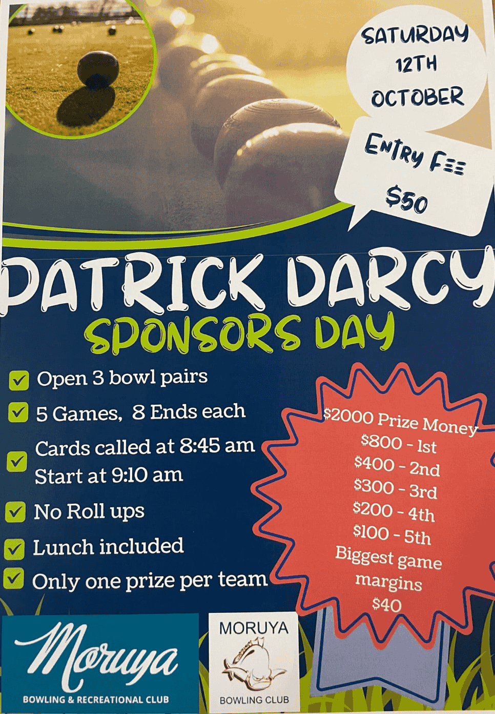 Patrick Darcy Sponsors Day flyer