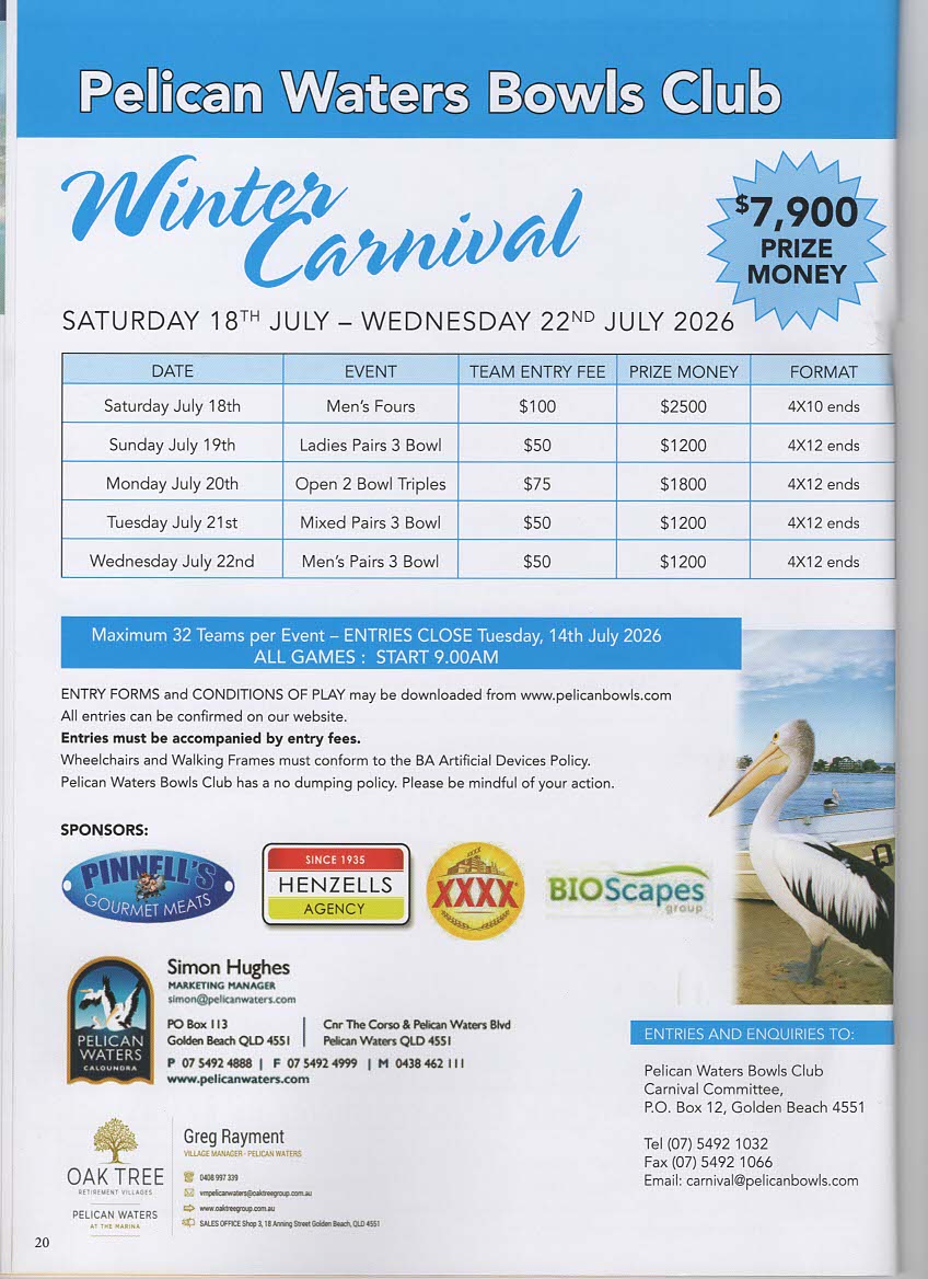Winter Carnival Mixed Pairs 3 Bowl flyer