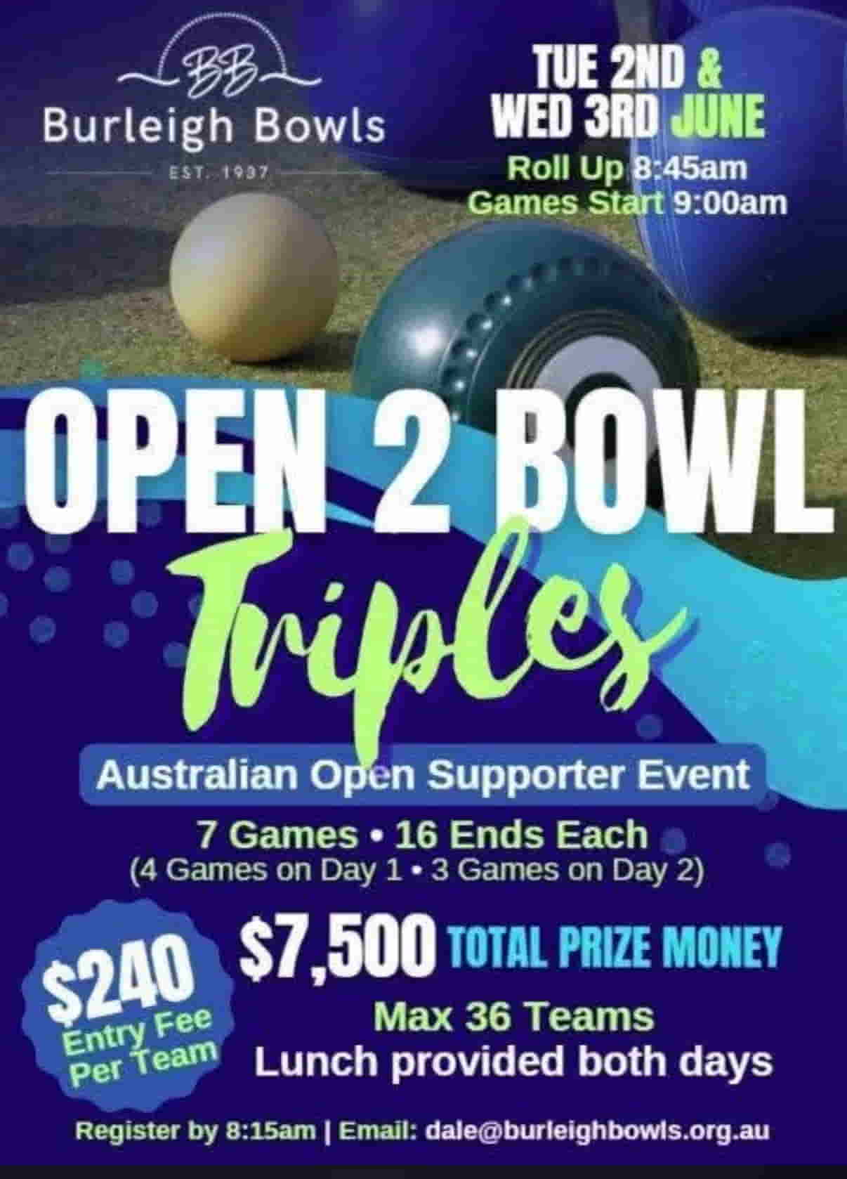 Open 2 Bowl Triples