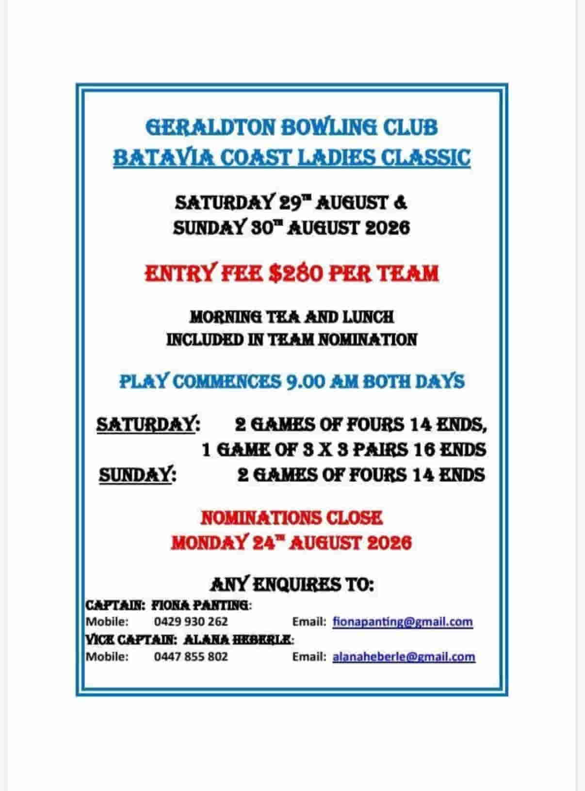 Geraldton Batavia Coast Ladies Classic