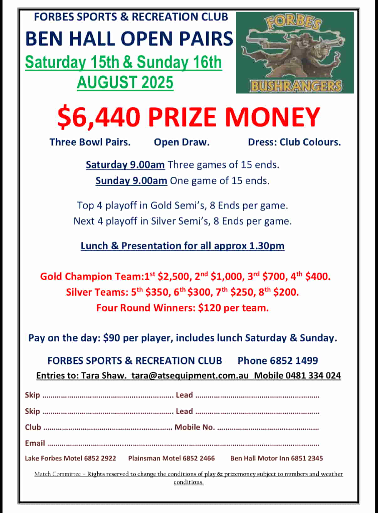 2026 Ben Hall Open Pairs