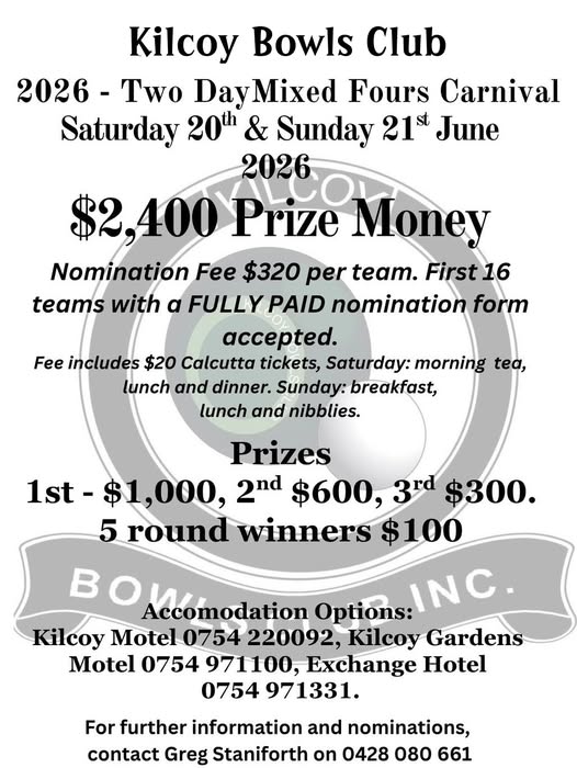 Two Day Mixed Fours Carnival flyer