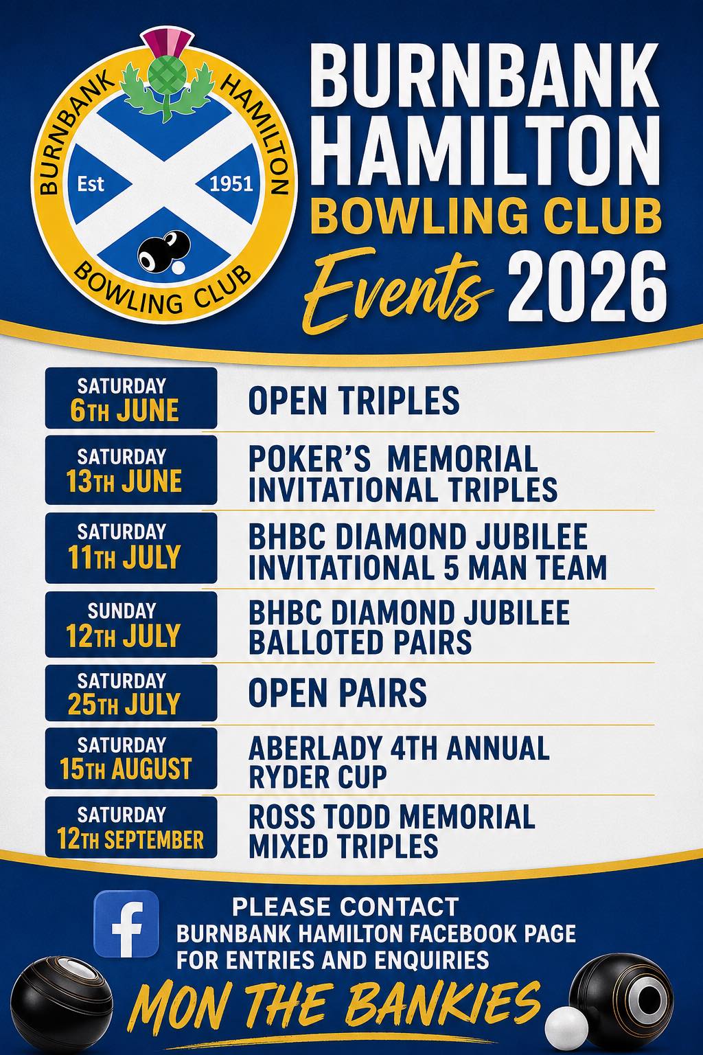 Diamond Jubilee Invitational 5 Man Team flyer