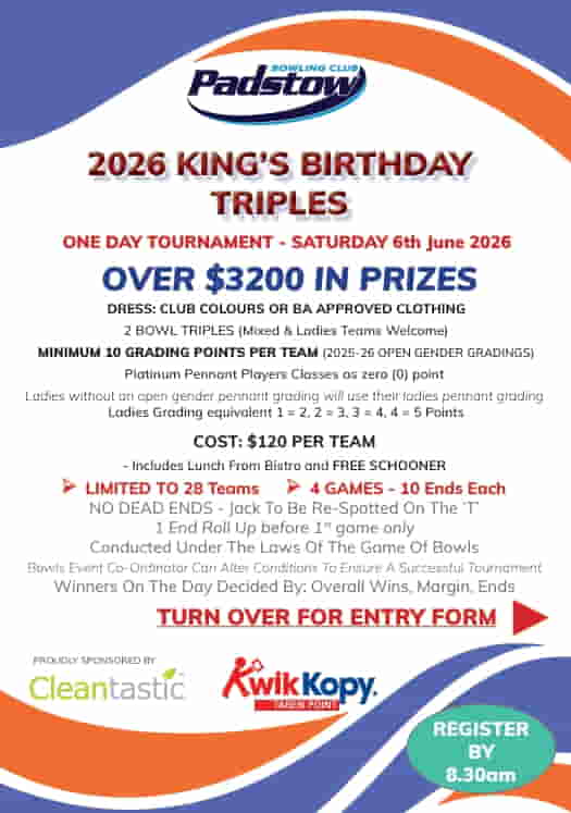 2026 Kings Birthday Triples