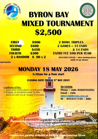 Byron Bay Mixed Tournament