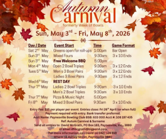 Paynesville Autumn Carnival flyer