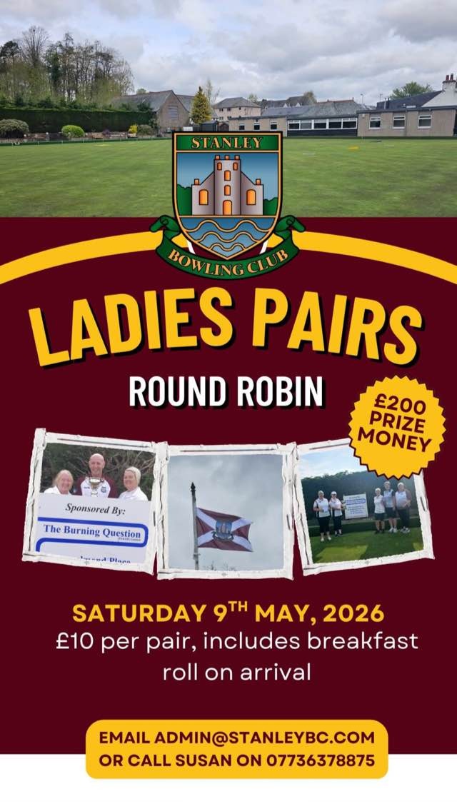 Ladies Pairs Round Robin flyer