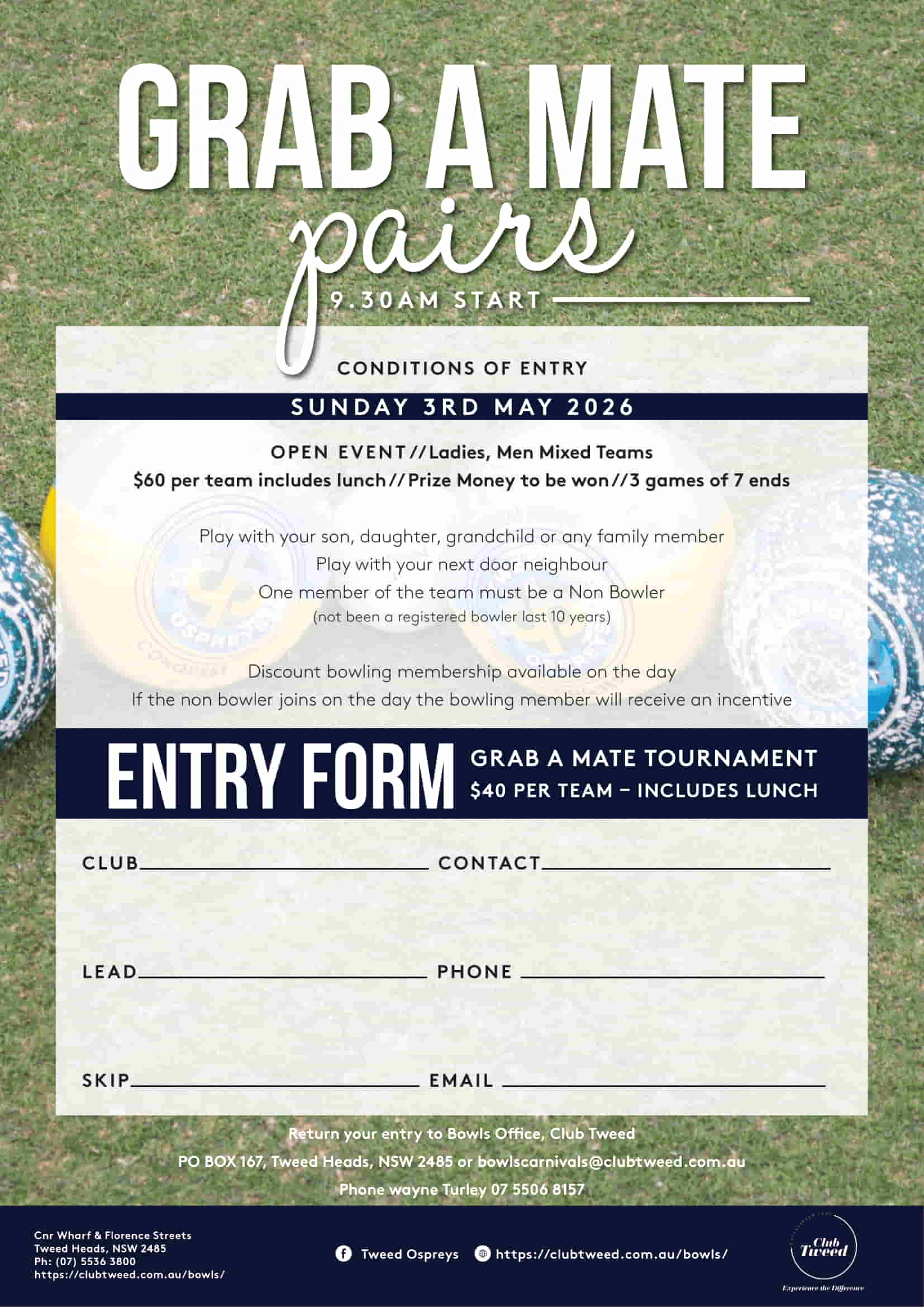 Grab-A-Mate Pairs flyer