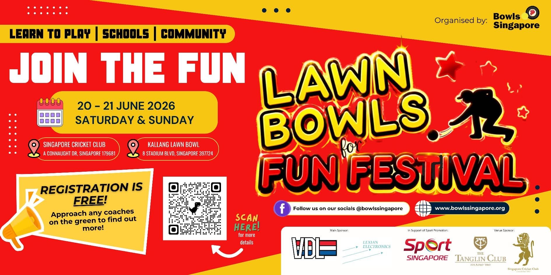 Lawn Bowls For Fun Festival flyer
