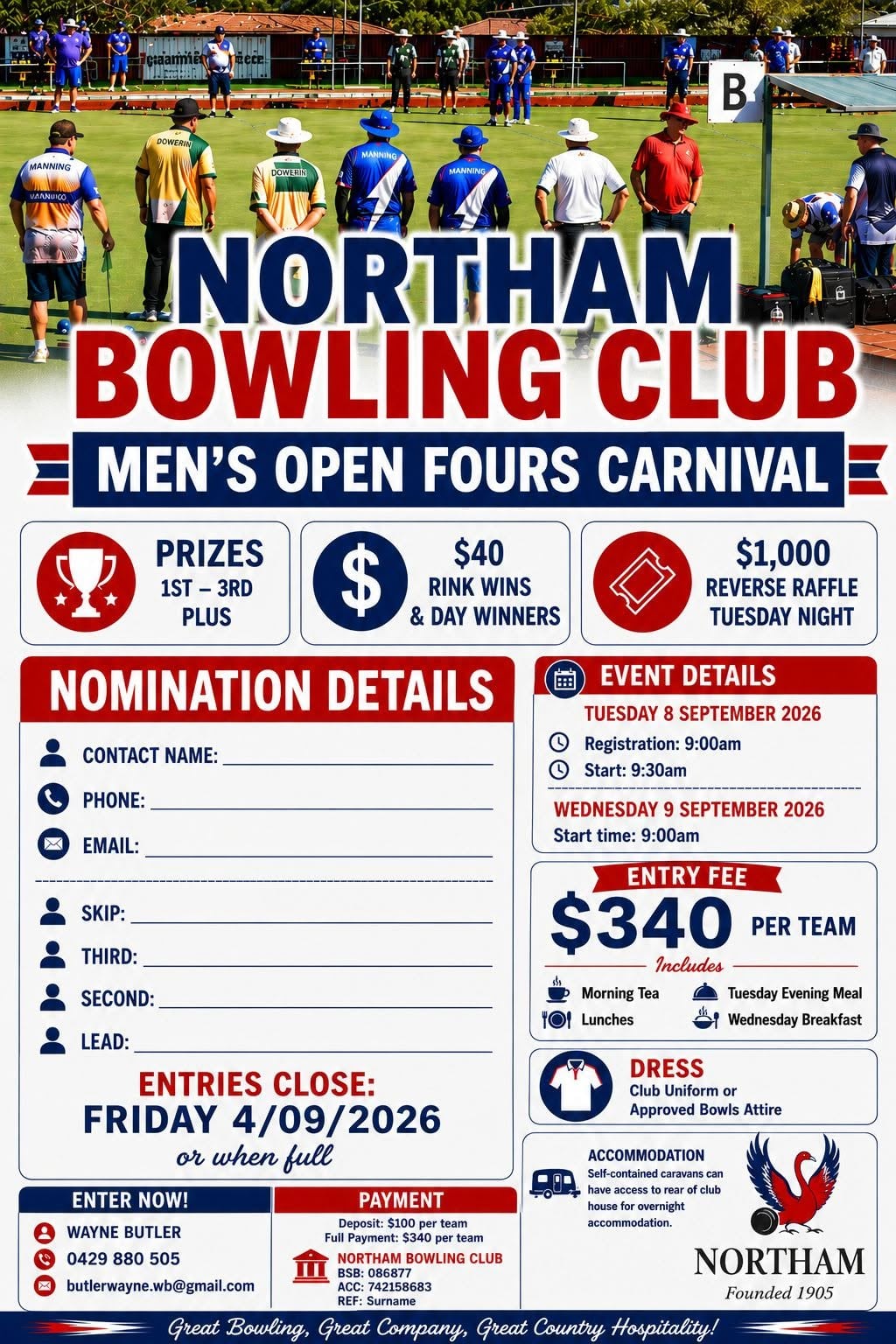 Northam Mens Open Fours Carnival