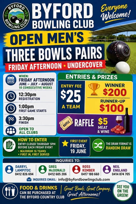Open Mens Three Bowls Pairs flyer