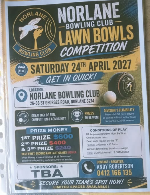 Norlane Lawn Bowls Competition