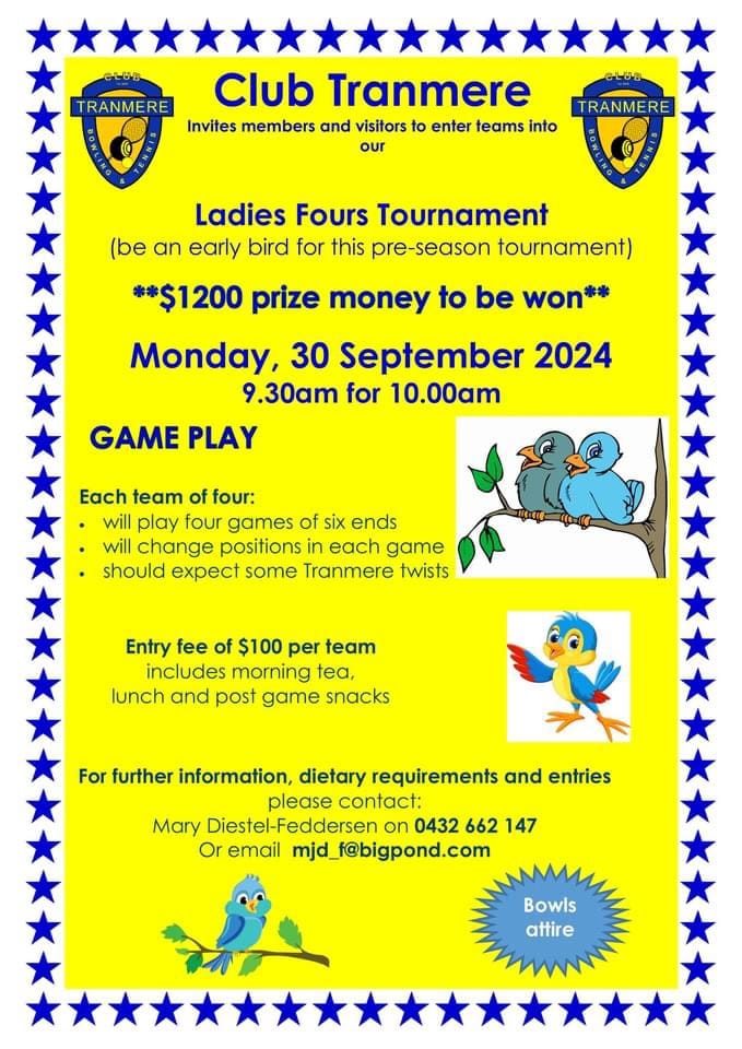 Ladies Fours flyer