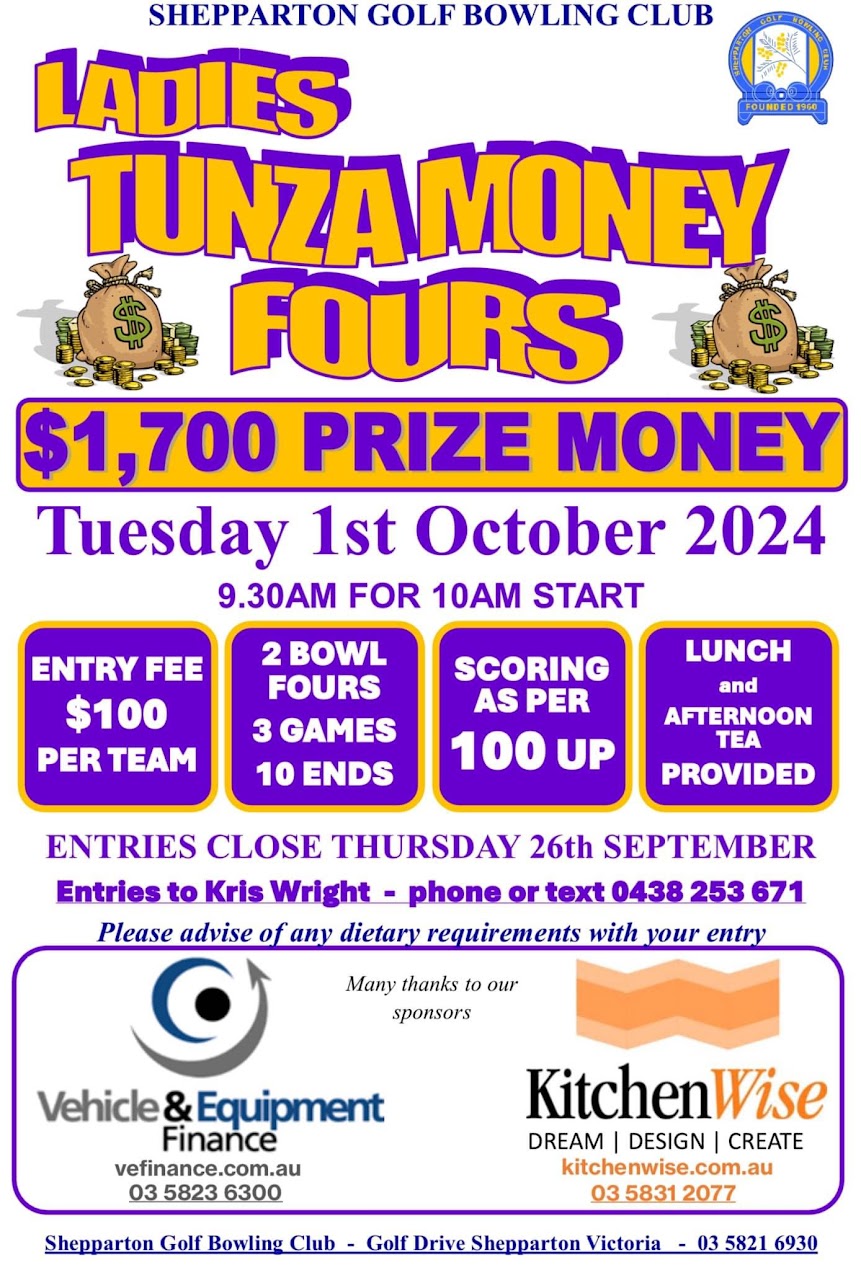Ladies Tunza Money Fours flyer