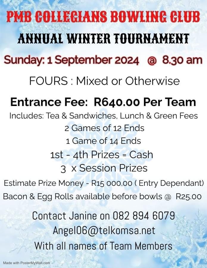 Annual Winter Tournament flyer