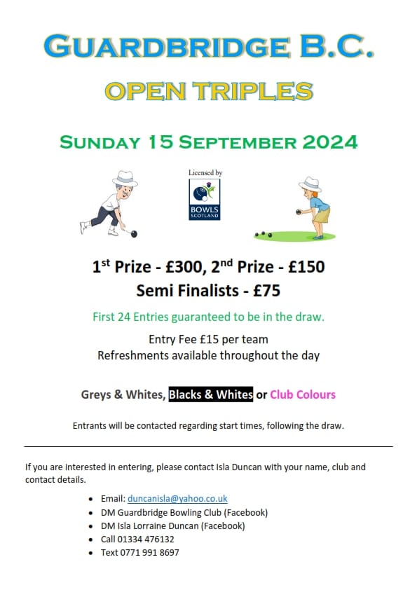 Guardbridge Open Triples flyer