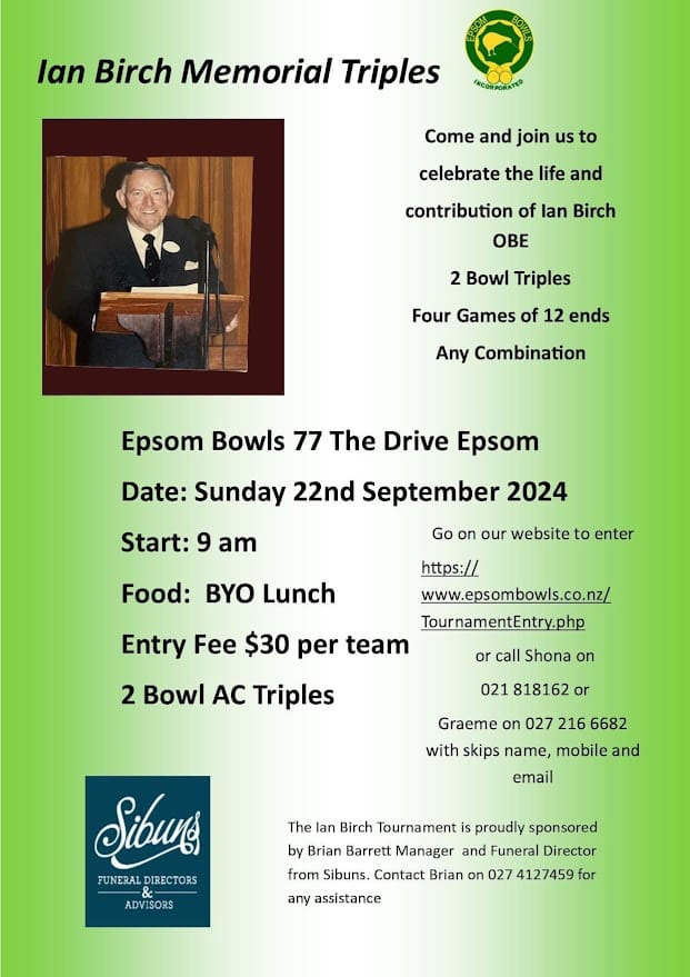 Ian Burch Memorial Triples