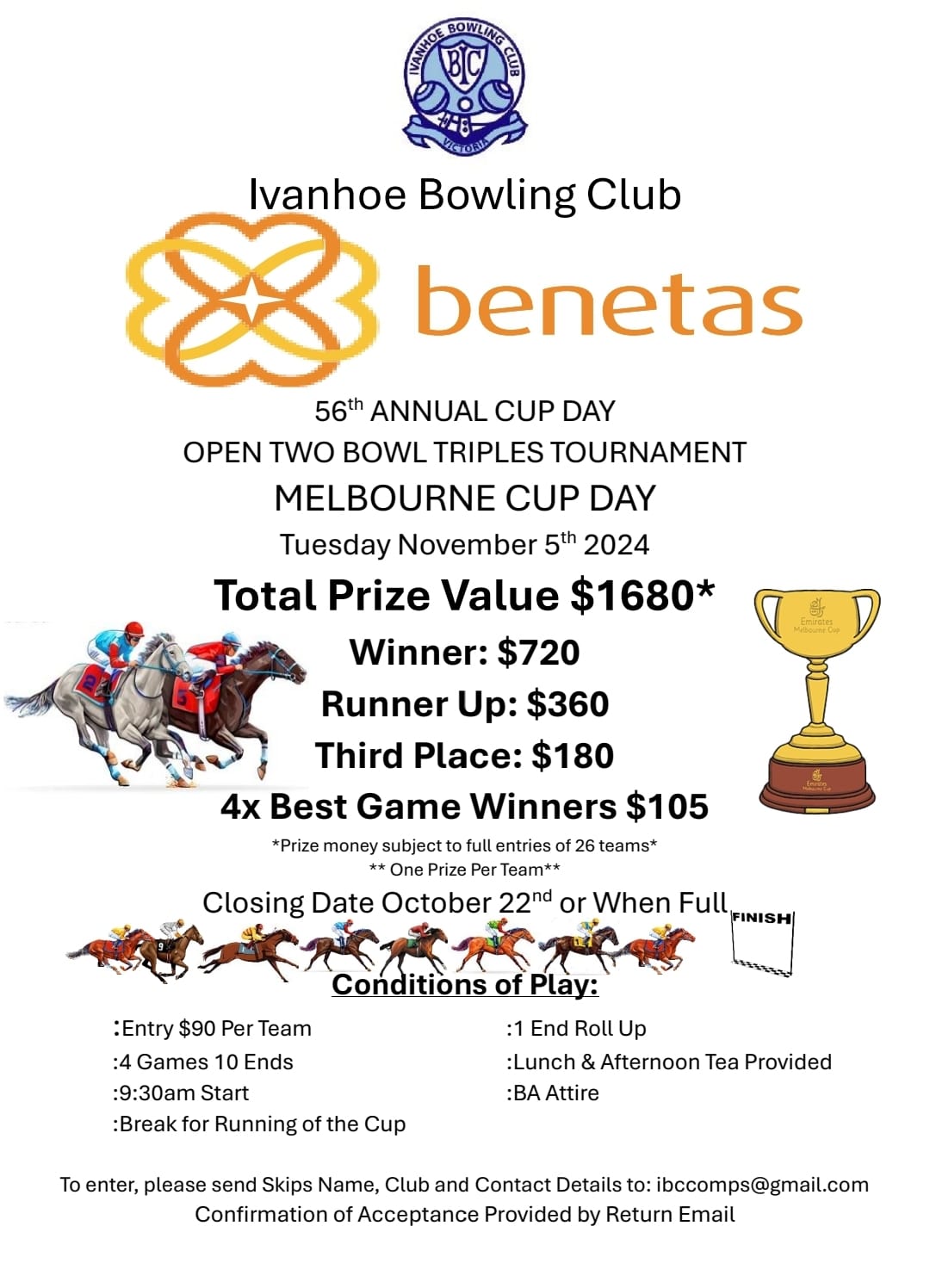Melbourne Cup Day Triples flyer