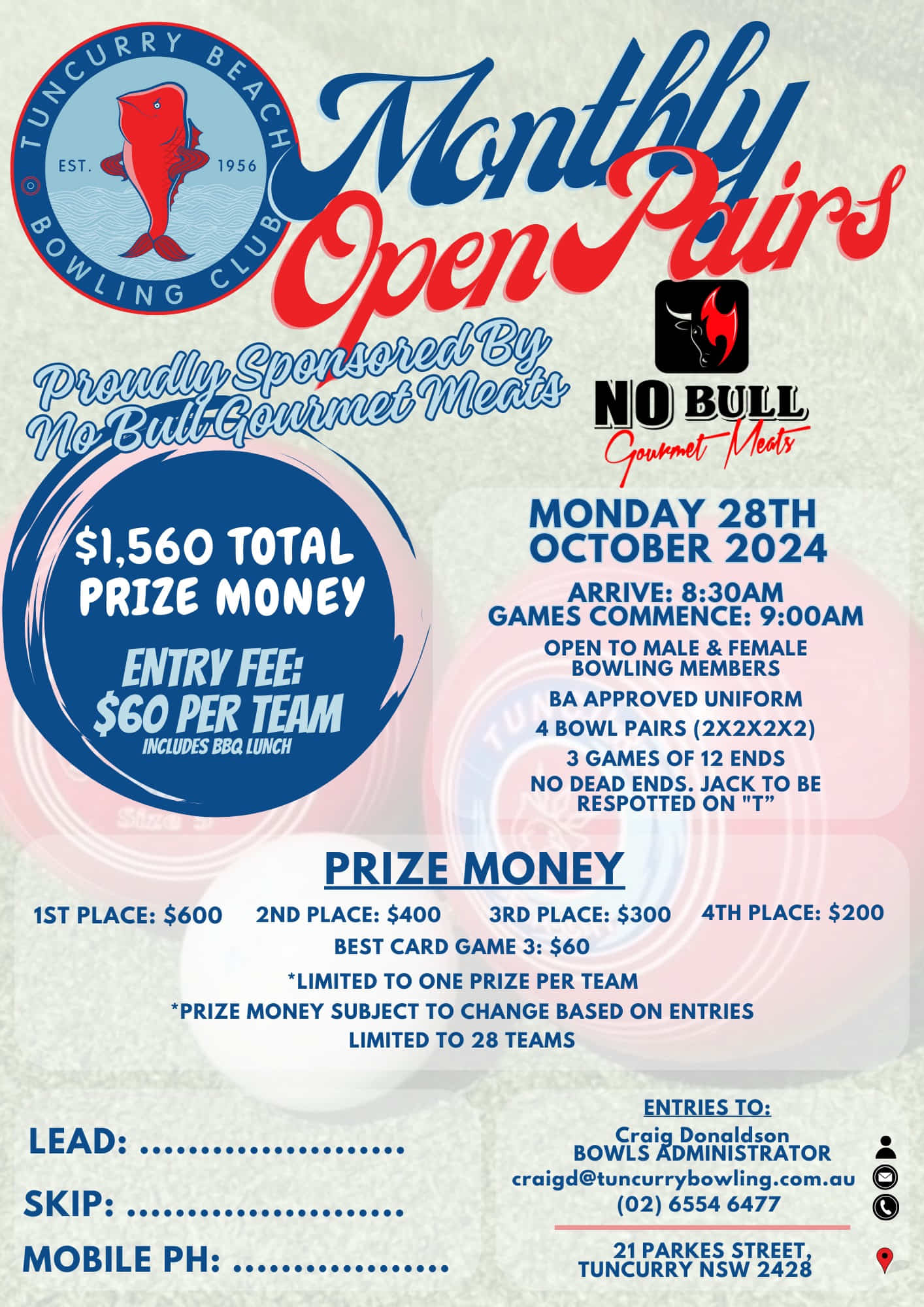 Monthly Open Pairs