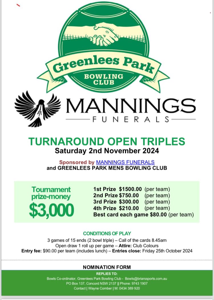Turnaround Open Triples flyer