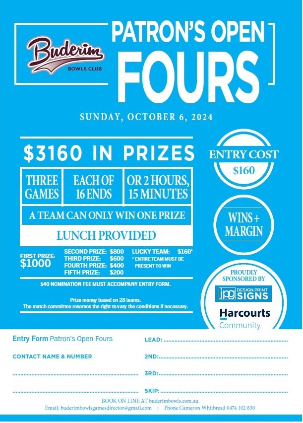 Patrons Open Fours