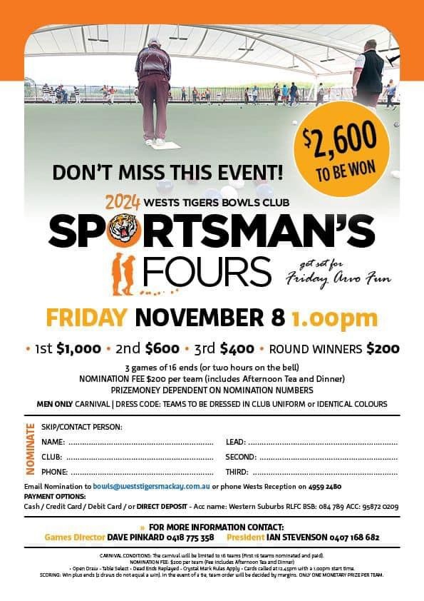 2024 Sportsmans Fours flyer