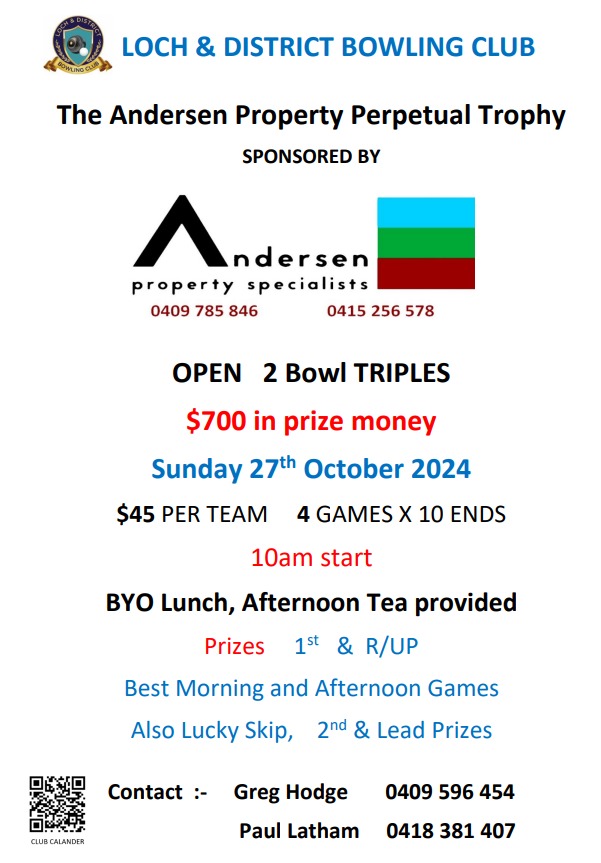 Anderson Property Perpetual Trophy flyer