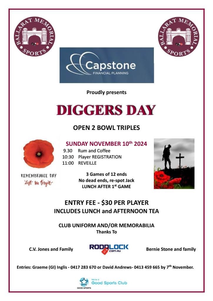 Diggers Day flyer