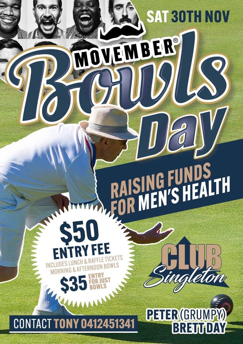 Movember Bowls Day flyer