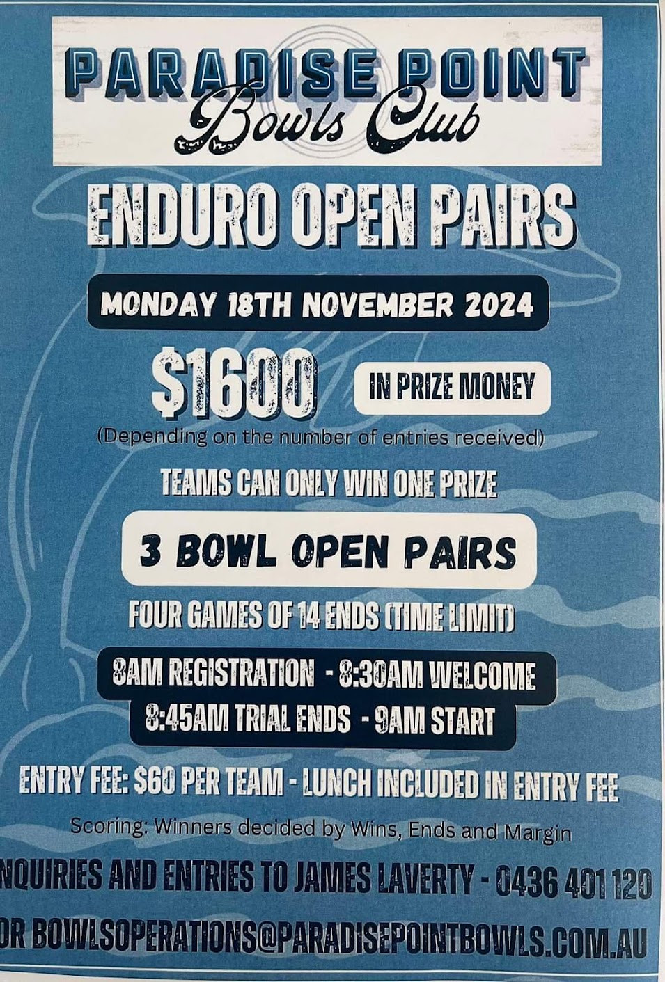 Enduro Open Pairs flyer